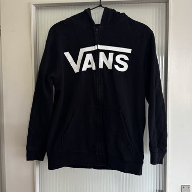Black Vans Hoodie with Zipper M/L (W)
