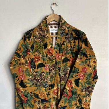 Handgefertigte Samtjacke – Hergestellt in Indien