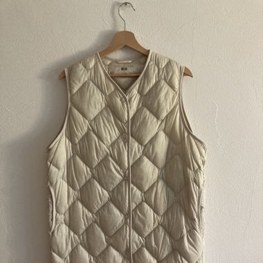 Veste, lang & in beige, Uniqlo