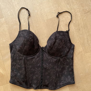 Top corset brun