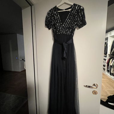Black Sequin Evening Dress