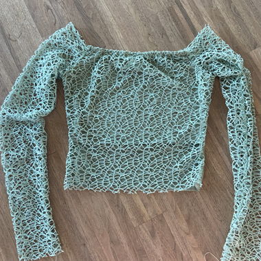 Mint Mesh Longsleeve Top