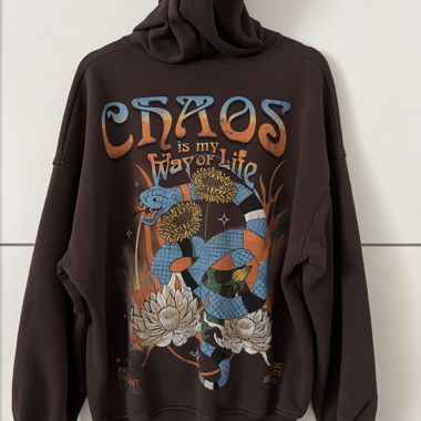 Brauner Chaos Hoodie