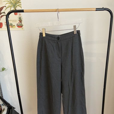 Pantalon gris wide leg 