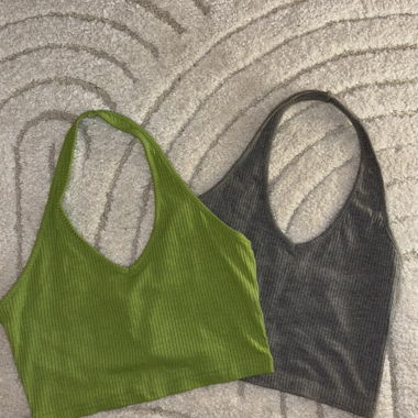 Set aus 2 Trägerlos-Tops