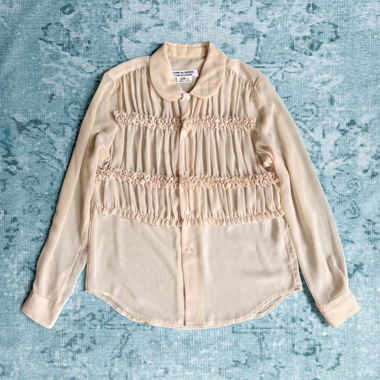 Camicia trasparente Comme des Garçons con volant