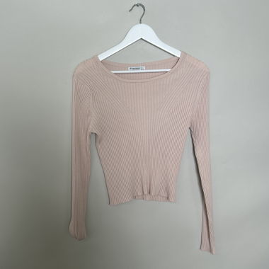 Stradivarius ribbed long sleeve top