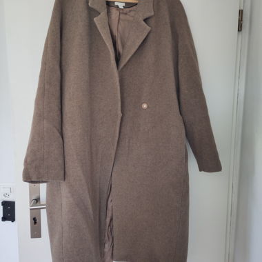 Manteau en laine brun