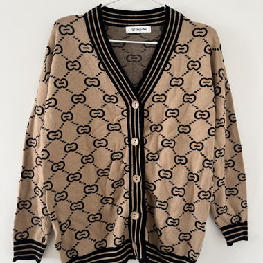 Veste en maille avec logo