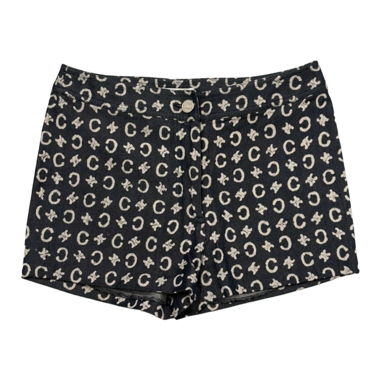 Celine Mini Shorts Gr. 34 Black denim Monogram