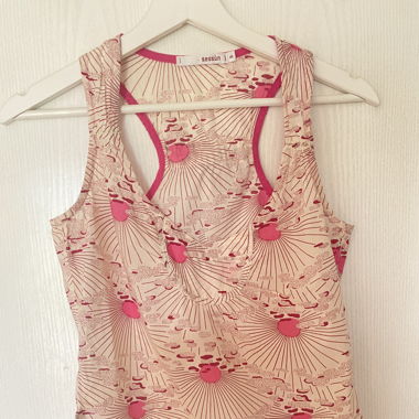 sessùn blouse with pink pattern & a bow