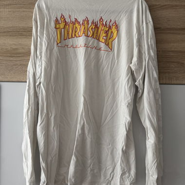 Longsleeve Vans x Thrasher blanc