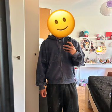 Weekday baggy zip up Navy