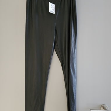 Black Faux Leather Leggings - Size XXL