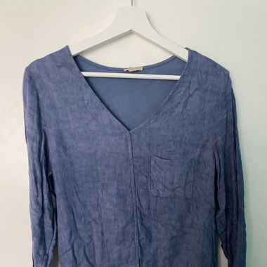 Blauer dünner Pullover