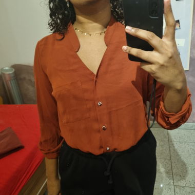 Dark orange blouse