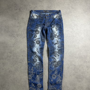 Louis Vuitton floral jeans