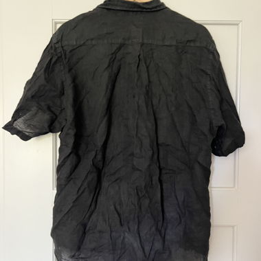 Camicia in lino nera made in Italy