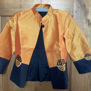 Giacca in seta oro-nera
