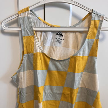 gelb und blau kariertes ROXY Shirt