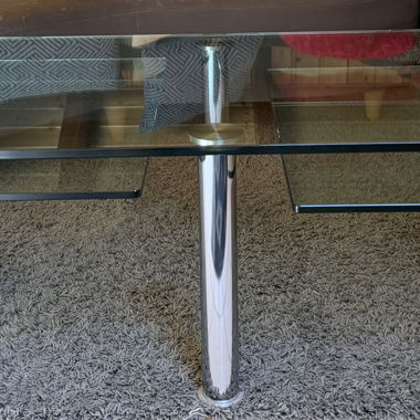 Glass coffee table