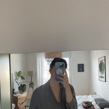 Chemise décontractée grise S Zara denim 