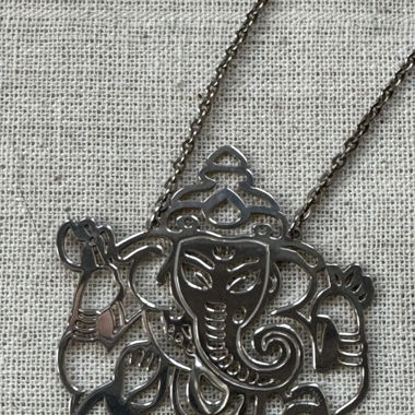 Collier long argent 
