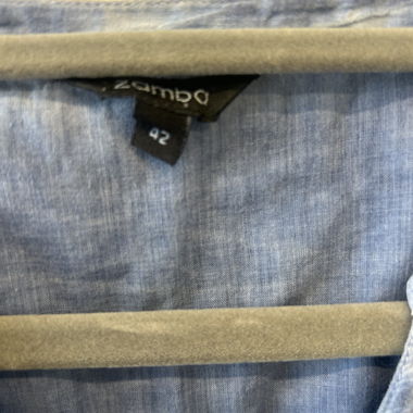 Blue 3/4-Sleeve Blouse