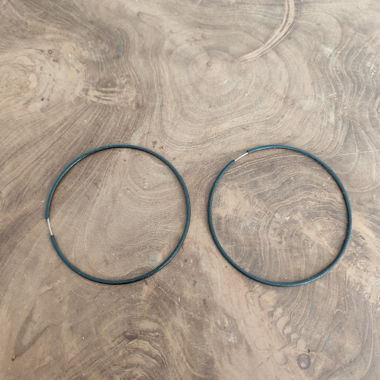 Black Hoop Earrings