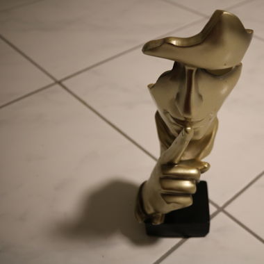 Skulptur Figur Deko Dekoration Gesicht Schweigen