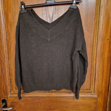 Maglione in Maglia Verde Oliva