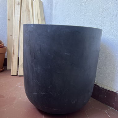 Grande vaso per piante antracite - da interno