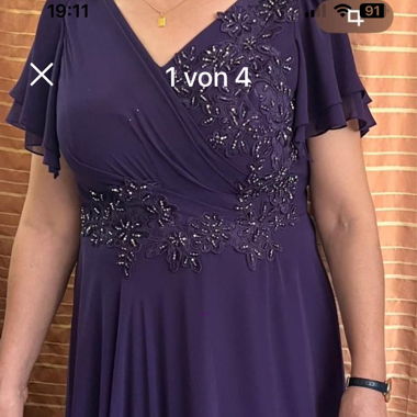 Mutterbrautkleid , Chiffon und Spitze, Grosse 46