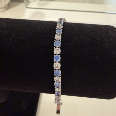 Swarovski Blue/Silver Rhinestone Bracelet