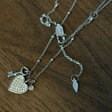Fossil Heart Necklace