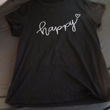 T-shirt Nero Happy