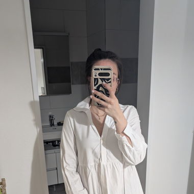 Weisses luftiges Kleid von Zara in weiss