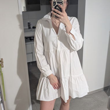 Weisses luftiges Kleid von Zara in weiss