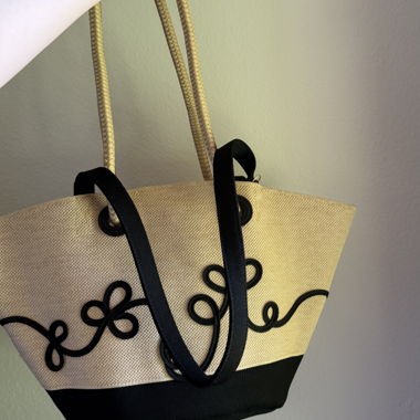 Raffia tote beach bag VIVAIA