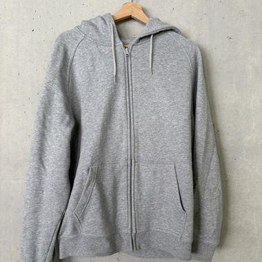 Hoodie zippé gris