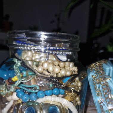 Mystery jewelry jar - mermaid and sea 
