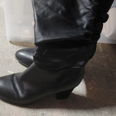 Stiefel Leder schwarz 41