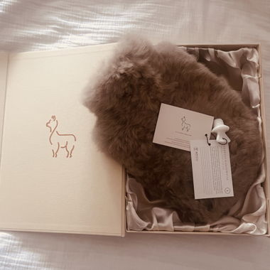 Bouillotte exclusive en peau d’alpaga