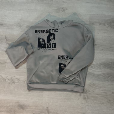 Pantalon de jogging gris avec imprimé