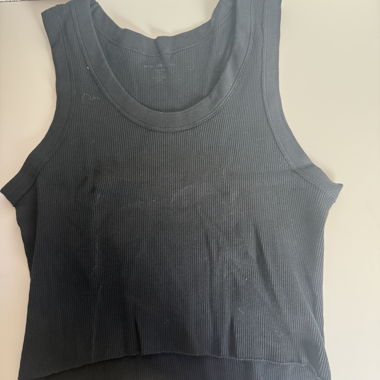 Black Ribbed Tank Top