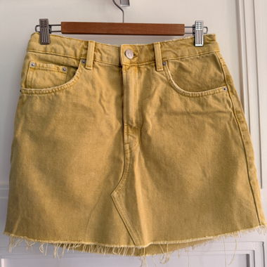 Zara gelber Jeansrock