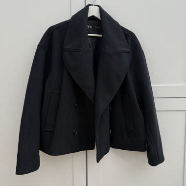 ZARA kurze blaue Übergangsjacke
