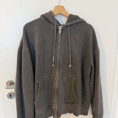 Giacca con cappuccio con zip Zara grigio EUR M