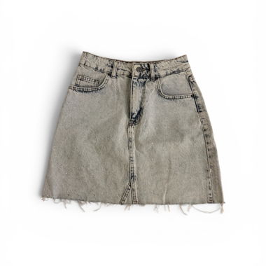 Jeansrock mit Fransen