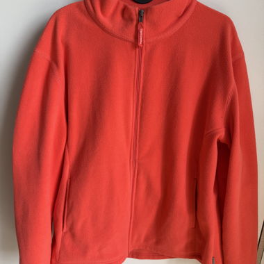 Fleecejacke in Pink/Lachs mit Reissverschluss